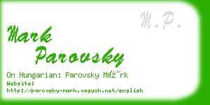 mark parovsky business card
